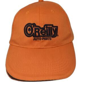 O'Reilly Baseball Cap Orange Black Hat One Size Strapback Embroidered Adjustable